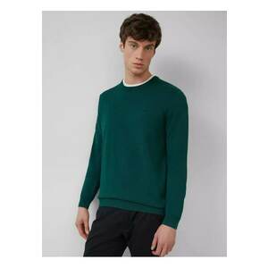 Pulover cu decolteu la baza gatului - Verde inchis imagine