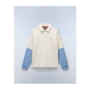 Bluza cu guler polo si cu model colorblock Berm - imagine