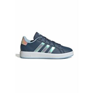 Pantofi sport din piele ecologica cu detalii holografice Grand Court 2.0 - Albastru petrol imagine
