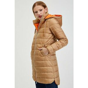 Geaca lunga cu gluga - Maro camel imagine