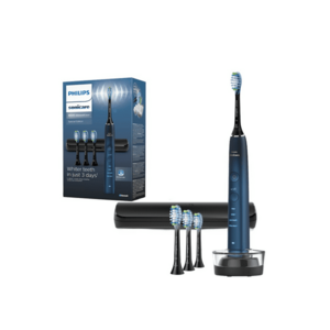 Periuta electrica sonica DiamondClean Seria 9000 - 4 moduri de periere - 3 intensitati - senzor de presiune - senzor BrushSync - conectivitate cu aplicatia Sonicare - 1 toc de transport - 4 capete C3 - suport de incarcare - Albastru aquamarin imagine