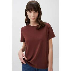 Tricou din amestec de modal cu decolteu la baza gatului imagine