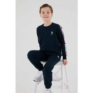 Set de bluza de trening si pantaloni de trening din amestec de bumbac - Rosu/Alb optic/Bleumarin imagine