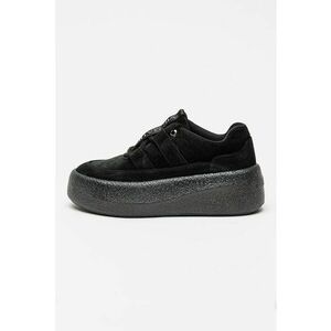 Pantofi sport din piele intoarsa cu platforma Scarpa - Negru imagine