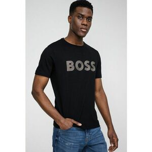 Tricou regular fit cu decolteu la baza gatului Future - Auriu/Negru imagine