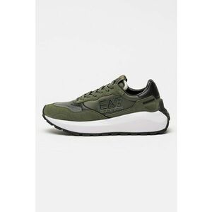 Pantofi sport unisex cu insertii din piele intoarsa - Kaki inchis imagine