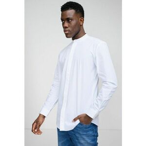 Camasa slim fit din bumbac Kaleb - Alb imagine