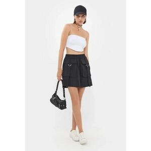 Fusta mini sport dama bumbac - negru imagine