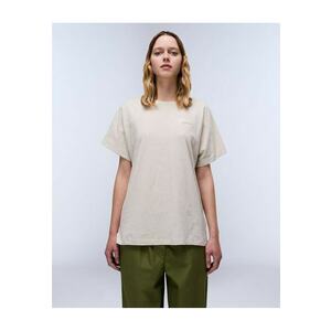 Tricou din bumbac cu logo brodat Eclair - Bej deschis imagine