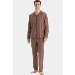 Pijama lunga din amestec de modal - Maro scortisoara imagine