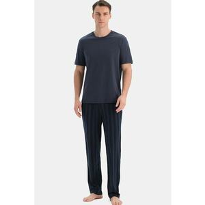 Pantaloni de pijama din amestec de modal - Negru/Bleumarin imagine