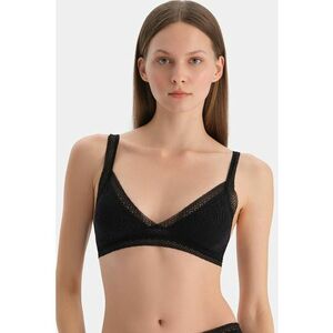 Sutien bralette triunghiular cu animal print - Negru imagine