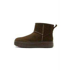 Ghete flatform de piele intoarsa cu captuseala de blana sintetica imagine