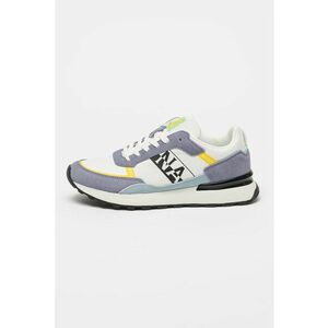 Pantofi sport cu model colorblock si garnituri din piele intoarsa Carley - Alb/Albastru lavanda/Lila imagine
