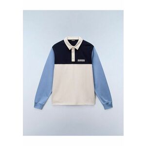 Bluza cu guler polo Mont Jersey - Alb murdar/Albastru deschis/Bleumarin imagine