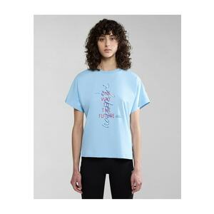 Tricou din bumbac cu imprimeu si decolteu la baza gatului Keith - imagine