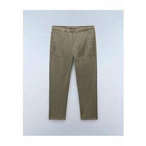 Pantaloni cu talie elastica si ajustabila cu snur Sovana - Kaki imagine