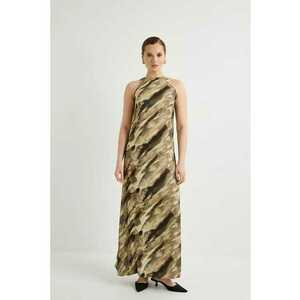 Rochie maxi halter - Maro/Maro camel imagine