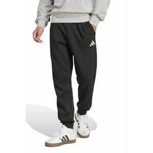 Pantaloni de trening cu snur in talie si croiala conica FeelCozy - Alb/Negru imagine