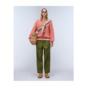 Pantaloni slim fit din bumbac Cisa - Verde imagine