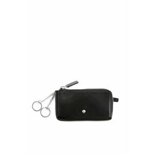 Geanta din piele cu maner si buzunar exterior cu fermoar Ombra Ultra - Negru imagine