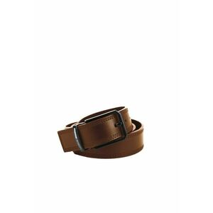 Curea din piele cu cusaturi contrastante Erevan Plus - Maro cognac imagine