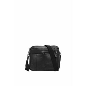 Geanta crossbody din piele Eldoria Pro - Negru imagine