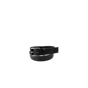 Curea din piele cu model uni si catarama metalica - Negru imagine