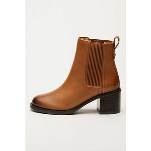 Botine Chelsea de piele Chamberly - Maro camel imagine