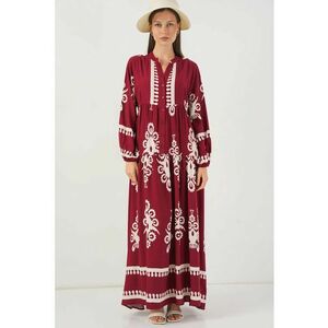 Rochie maxi - HiCCUP BDART - inchidere cu nasturi - textil - mauve imagine