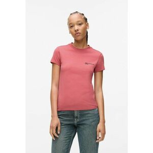 Tricou slim fit de bumbac organic - Rosu imagine