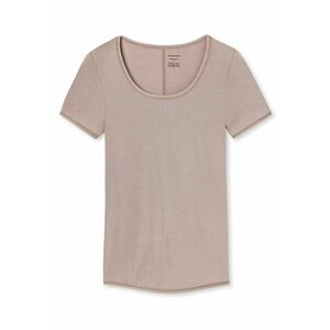 Tricou slim fit cu decolteu rotund - Maro imagine