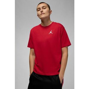 Tricou cu imprimeu logo si decolteu la baza gatului - pentru baschet Jumpman - Rosu imagine