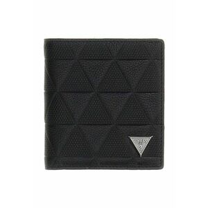 Portofel din piele cu model geometric Torino - Negru imagine