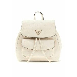 Rucsac din piele ecologica cu model monograma Cresidia II - Alb fildes imagine