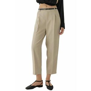 Pantaloni dama - talie inalta - croiala dreapta - ivoire - textil imagine