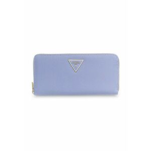 Portofel de piele ecologica cu bareta pentru incheietura si fermoar Laurel II - Albastru indigo imagine