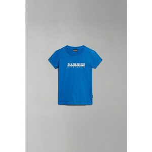 Tricou din bumbac cu imprimeu logo Box - Albastru imagine