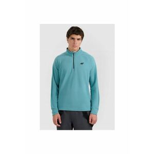 Bluza sport termoactiva barbati - poliester - guler inalt - slim fit - tehnologie 4FWarm - turcoaz - Turcoaz imagine
