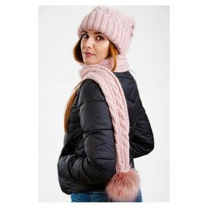 Set Caciula cu Fular - Cz07 - Roz - Marime Unica imagine