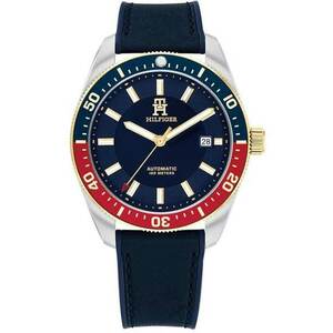 Ceas cadran albastru navy - curea silicon - 10 ATM - 42h rezerva de mers imagine