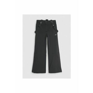 Pantaloni sport copii - schi - negri - softshell cu bretele - poliester - pentru fete imagine