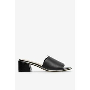 Papuci dama 5905588569565 - Piele naturala - 41 EU - Negru imagine