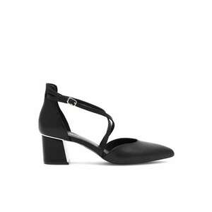 Pantofi sport din piele naturala - model pentru dama - culoare negru - Negru imagine