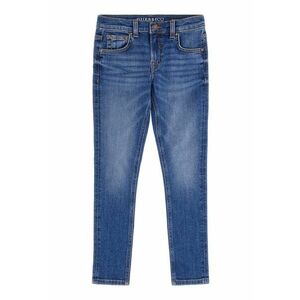 Blugi skinny cu aspect decolorat - Albastru imagine