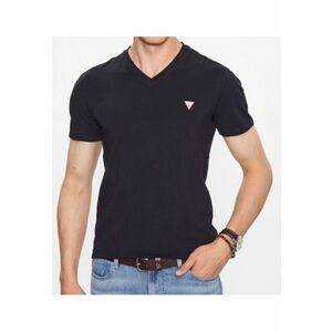 Tricou cu decolteu in V si logo discret - imagine