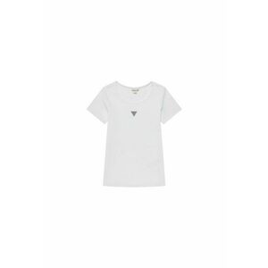 Tricou din amestec de bumbac cu model uni si aplicatie metalica imagine