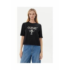 Tricou din bumbac cu logo din paiete imagine