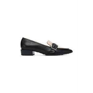 Mocasini cu toc dama - piele naturala - negru imagine
