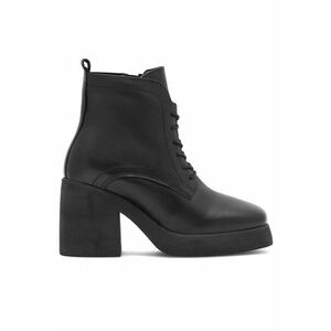 Botine dama din piele naturala - Negru imagine